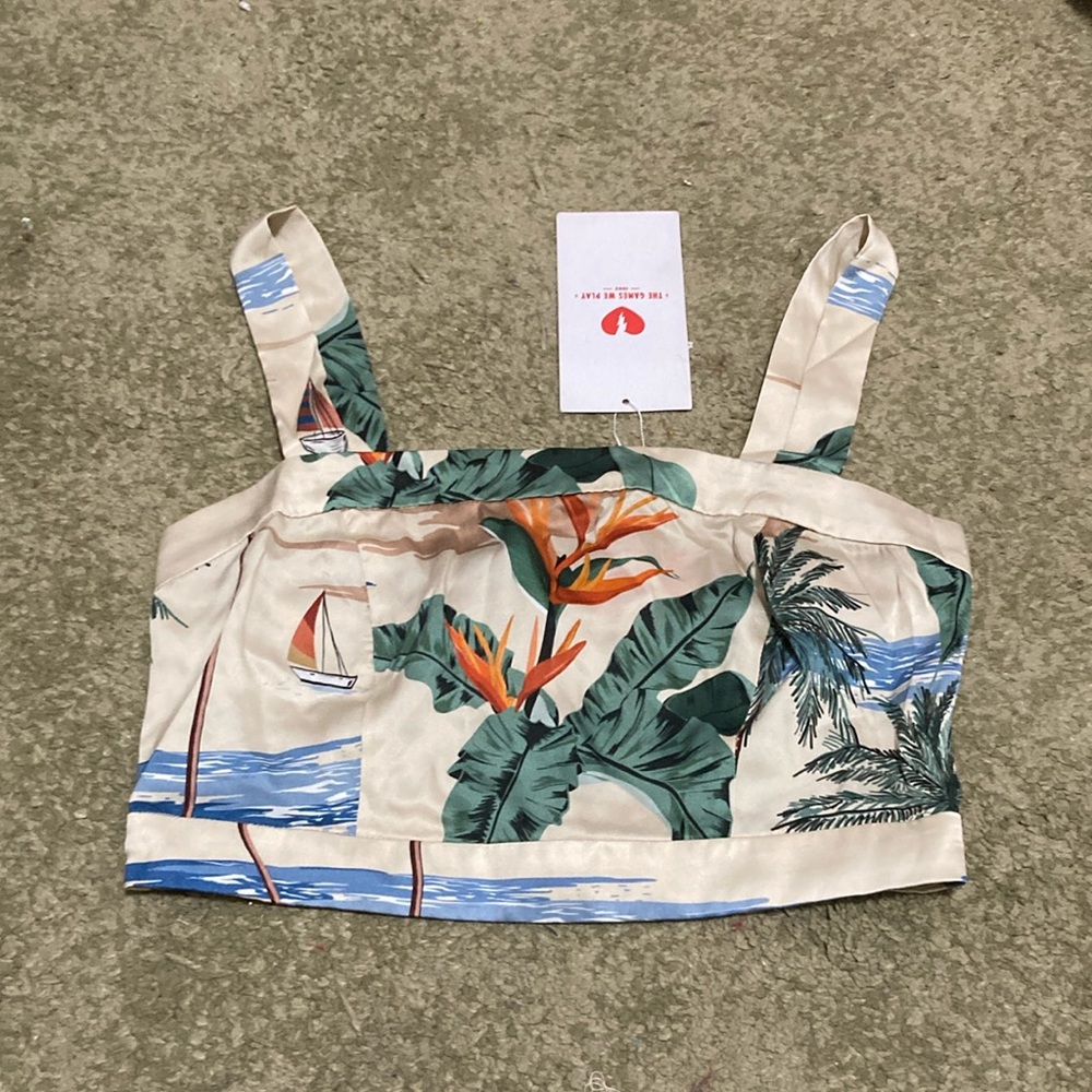 NWT The games we play crop top XS